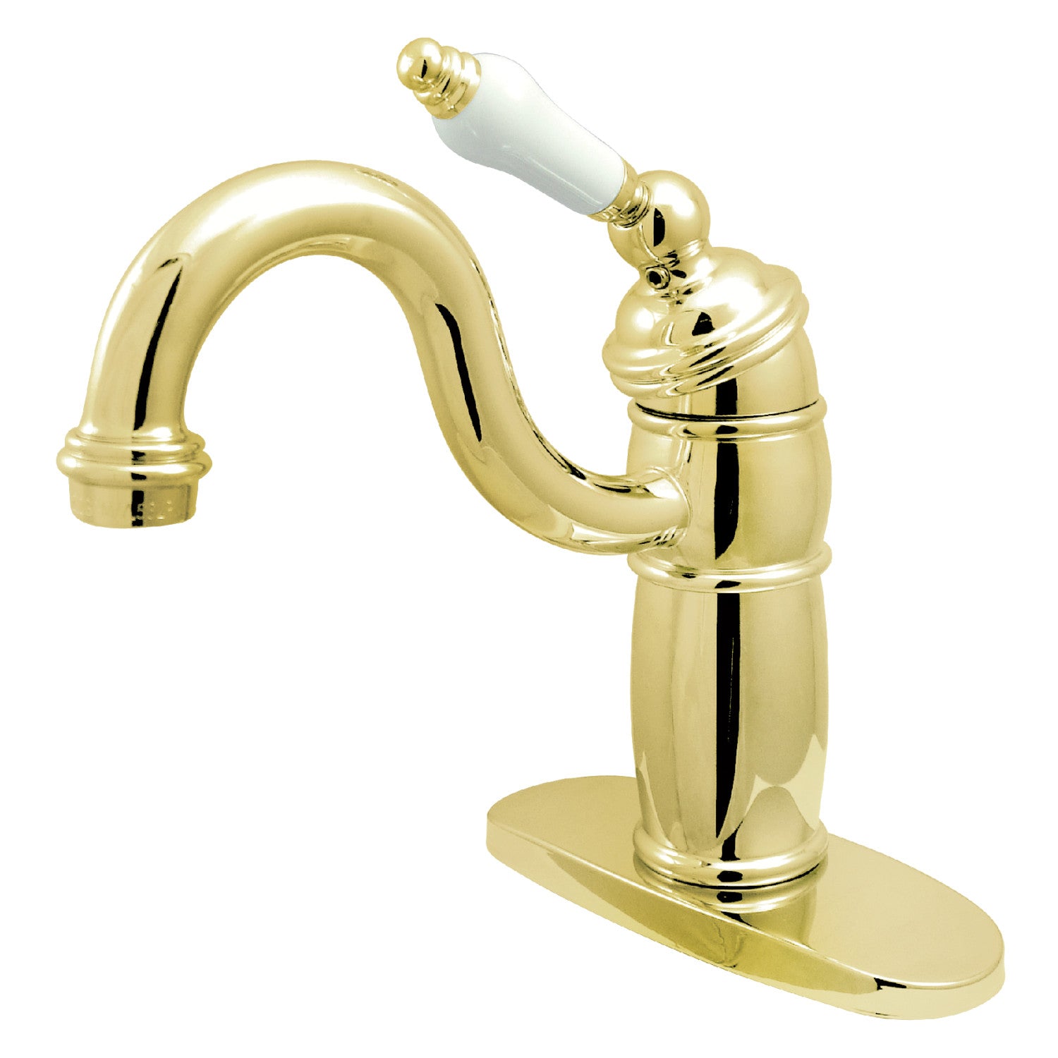 Kingston Heirloom KB1482PL - Victorian One-Handle 1-Hole Deck Mount Bar Faucet, Polished Brass — image 1